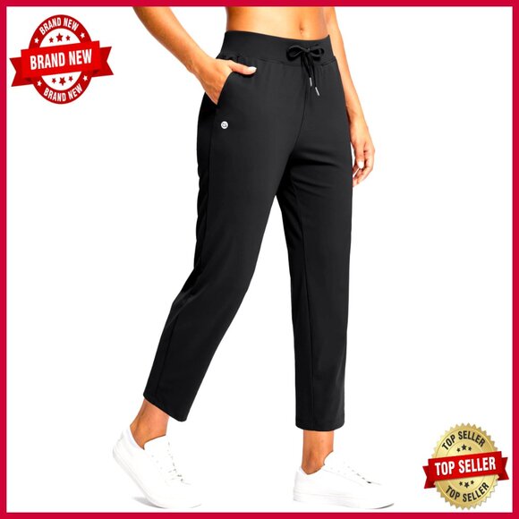 Pants - Petite Ankle Sweatpants 24/26 Inseam Stretchy 2 Pockets Golf Travel Casual